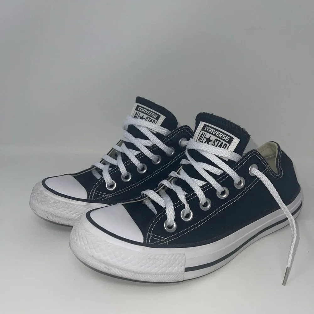 Black Converse All Star Size 5Men 7Women Shoes Low Top Chuck Taylor GUC